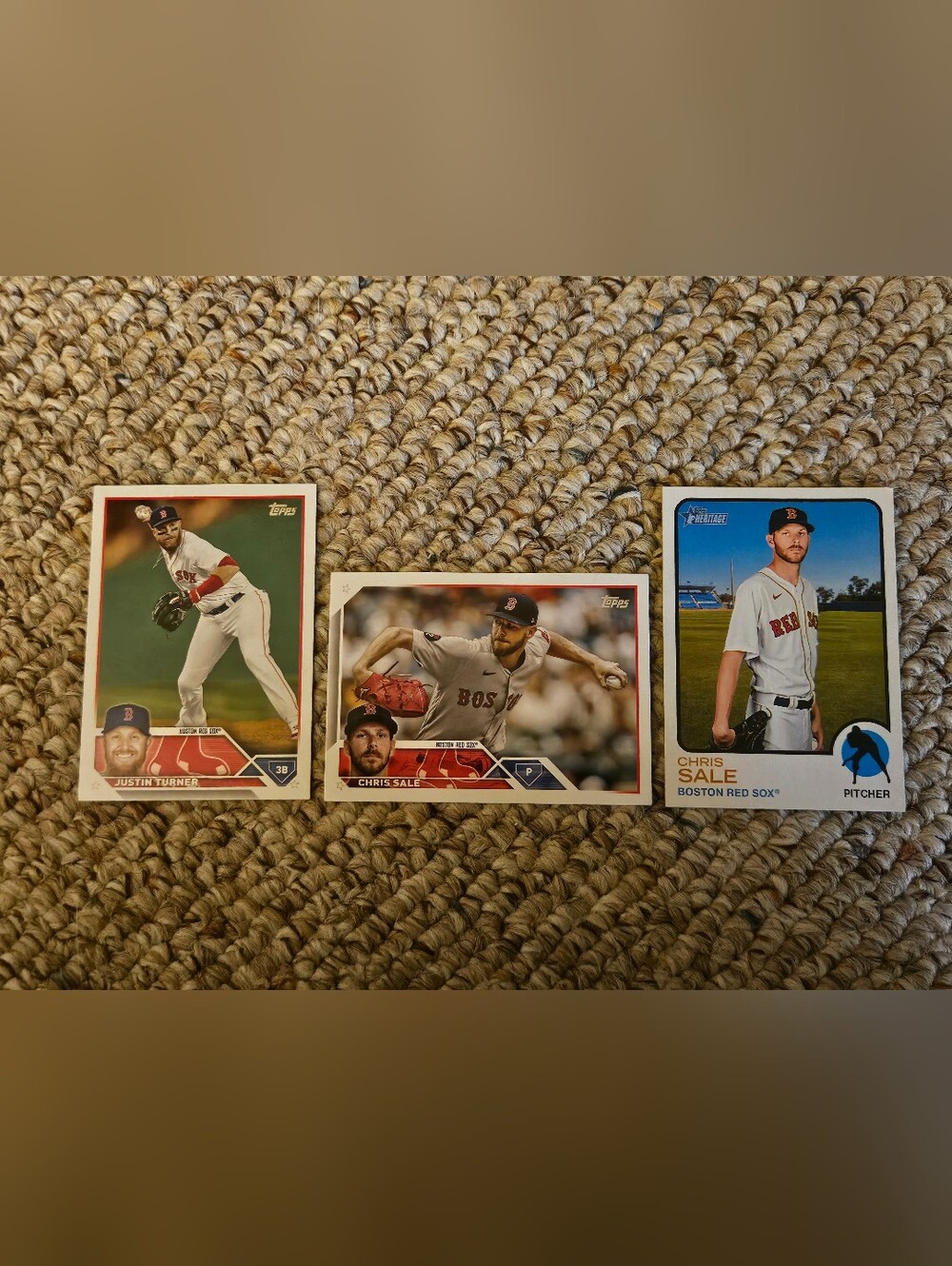 Topps Boston Red Sox Justin Turner And Chris Sale Cards
